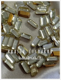 Bižuterní tvarový kámen OCTAGONS, Jonquille, vel. 10/5, 130 ks