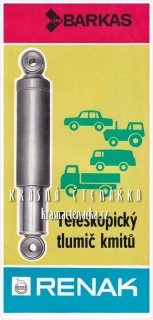 Reklamní a informační leták: TELESKOPICKÝ TLUMIČ KMITŮ RENAK, výrobce Barkas