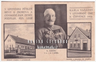 SOLNICE-LITOHRAD a legionář Karel Vašátko