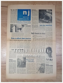 NOVINY JABLONECKA 08-06-1968 (Jablonec nad Nisou)