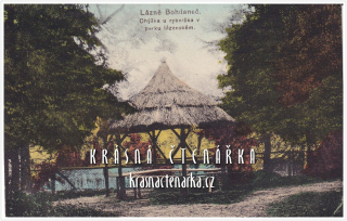 LÁZNĚ BOHDANEČ, Chýška u rybníčka v parku lázeňském