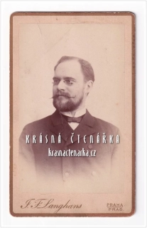 Fotografická vizitka: DŽENTLMEN (Atelier Jan F. Langhans, Praha)