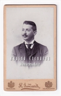 Fotografická vizitka: DŽENTLMEN (Atelier Heinrich Jandaurek, Děčín)