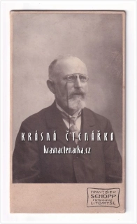 Fotografická vizitka: DŽENTLMEN (Atelier František Schöpp, Litomyšl)