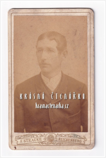 Fotografická vizitka: DŽENTLMEN (Atelier F. Stracke, Liberec)