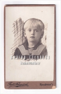 Fotografická vizitka: CHLAPEC (Atelier Ferd. Hlaváček, Roudnice nad Labem)
