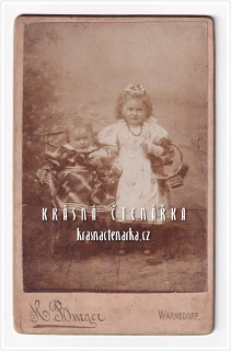 Fotografická vizitka: MALÁ SLEČNA (Atelier Hermann Burger, Varnsdorf)