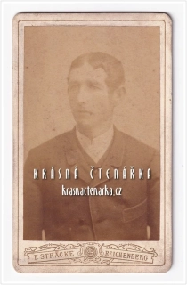 Fotografická vizitka: DŽENTLMEN (Atelier F. Stracke, Liberec)