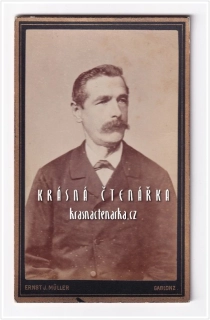 Fotografická vizitka: DŽENTLMEN (Atelier Ernst J. Müller, Jablonec)