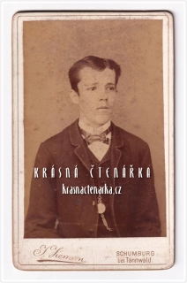 Fotografická vizitka: DŽENTLMEN (Atelier J. Zeman, Tanvald - Šumburk)