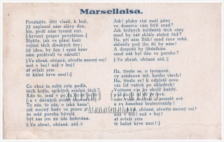MARSELLAISA s českým textem