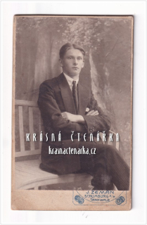 Fotografická vizitka: DŽENTLMEN (Atelier J. Zeman, Tanvald-Šumburk)