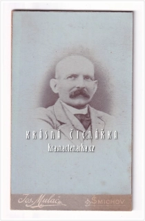 Fotografická vizitka: DŽENTLMEN (Atelier Josef Mulač, Praha)