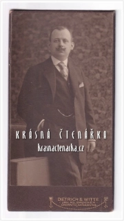 Fotografická vizitka: DŽENTLMEN (Atelier Dietrich & Witte, Chemnitz)