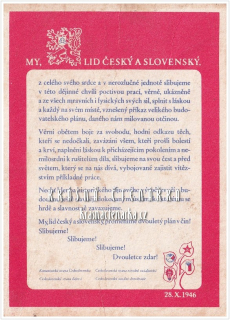MY, LID ČESKOSLOVENSKÝ ... Dvouletce zdar 1946