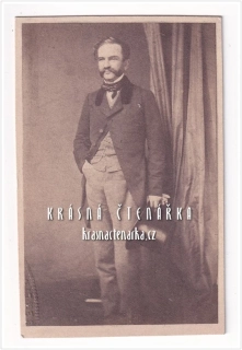 Fotografická vizitka: DŽENTLMEN (Atelier Wilhelm Rupp, Praha)