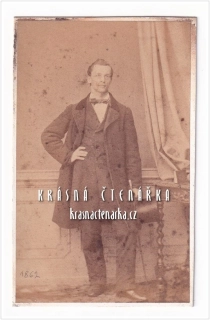Fotografická vizitka: DŽENTLMEN (Atelier Hermann Krone, Dresden)