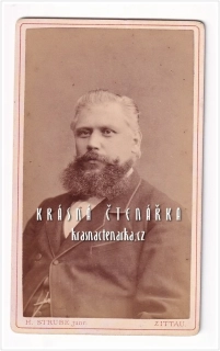 Fotografická vizitka: DŽENTLMEN (Atelier H. Strube, Zittau)