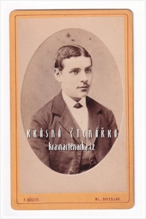 Fotografická vizitka: DŽENTLMEN (Atelier František Böger, Mladá Boleslav)