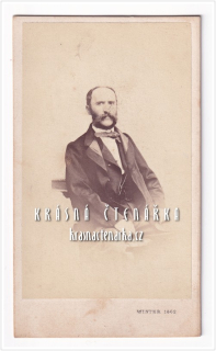 Fotografická vizitka: DŽENTLMEN (Atelier Moritz Ludwig Winter, Praha)