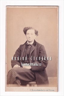 Fotografická vizitka: DŽENTLMEN (Atelier F. Kotschanderle, Plzeň)