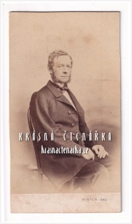 Fotografická vizitka: DŽENTLMEN (Atelier Moritz Ludwig Winter, Praha)