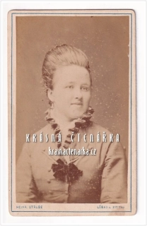 Fotografická vizitka: DÁMA (Atelier Heinrich Strube, Zittau)