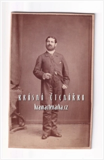 Fotografická vizitka: DŽENTLMEN (Atelier A. F. Gritkowski, Králíky)