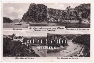 LODĚ na Rýnu u Loreley