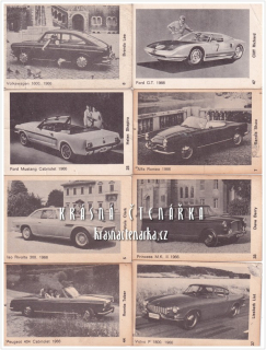 Hrací kartičky: AUTOMOBILY / OSOBNOSTI, 8 ks