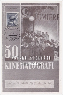 50 LET KINEMATOGRAFU, Výstava Umělecko-průmyslové muzeum 1946