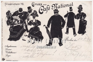 REKLAMNÍ pohlednice: CAFÉ NATIONAL, Berlin