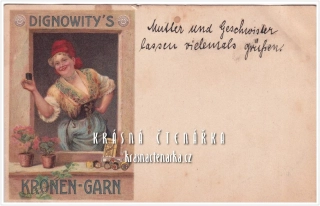 REKLAMNÍ pohlednice: DIGNOWITY´S KRONEN-GARN