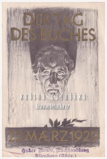 REKLAMNÍ pohlednice: DER TAG DES BUCHES, 22. März 1929