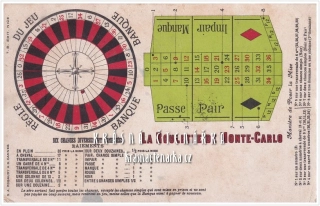 REKLAMNÍ pohlednice: LA ROULETTE DE MONACO