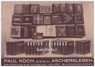 REKLAMNÍ pohlednice: PAUL KOCH, Herstellung und Verlag der "KA-BE" Briefmarken Album