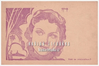 REKLAMNÍ pohlednice: STÁT SE MISIONÁŘKOU ?