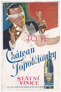REKLAMNÍ pohlednice: CHÂTEAU TOPOLČIANKY, Státní vinice
