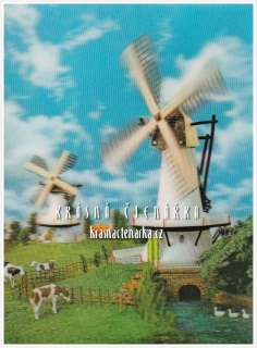 VĚTRNÝ MLÝN, Pohlednice trojrozměrná
