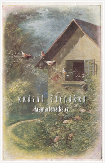 KRAJINA s domem a ptáky
