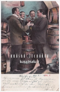 PŘÍPITEK s vínem ve vinném sklípku