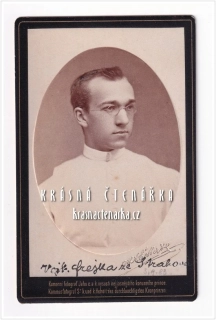 Fotografická vizitka: CÍRKEVNÍ HODNOSTÁŘ Vojt. Frejka ze Strahova