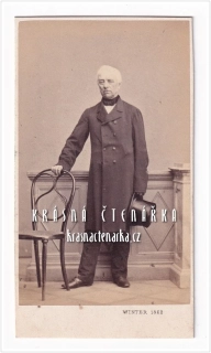 Fotografická vizitka: DŽENTLMEN (Atelier Moritz Ludwig Winter, Praha)