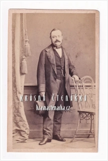 Fotografická vizitka: DŽENTLMEN (Atelier Gebrüder Winter, Praha)