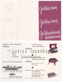 JOŠKA, žehličky - rychlovařiče - váhy, Josef Škácha a syn