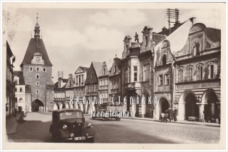 DOMAŽLICE, Náměstí i s automobilem