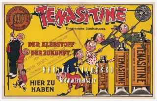 Reklamní leták: TENASTINE, Der Klebstoff der Zukunft