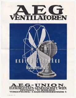 Reklamní leták: A.E.G. VENTILATOREN