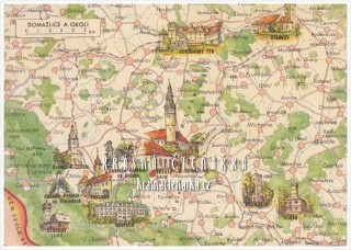 DOMAŽLICE a okolí s mapou (il. Karel Slavík)