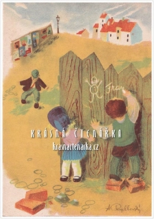 DĚTI na pohlednici (il. Antonín Rychlovský)